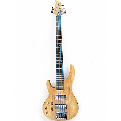 Used ESP LTD B205SM LH 5 String Natural Electric Bass Guitar