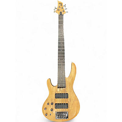 Used ESP LTD B205SM LH Bartolini Spalted Maple Electric Bass Guitar