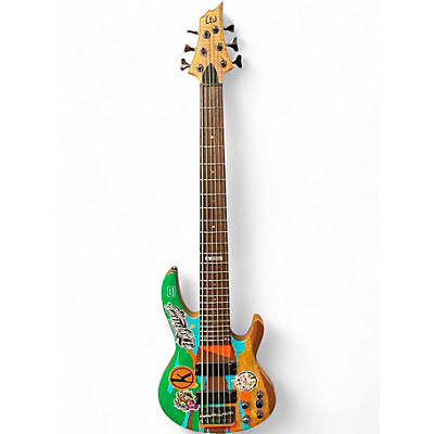 Used ESP LTD B206SM 6 String Custom Graphic Electric Bass Guitar