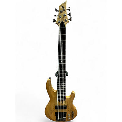 Used ESP LTD B206SM 6 String Natural Electric Bass Guitar