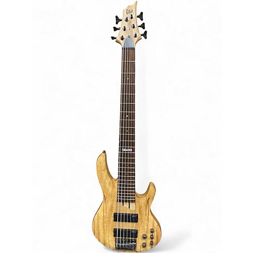 Used ESP LTD B206SM 6 String Natural Electric Bass Guitar Natural