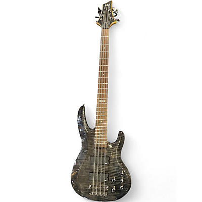 Used ESP LTD B208FM 8 String Trans Black Electric Bass Guitar