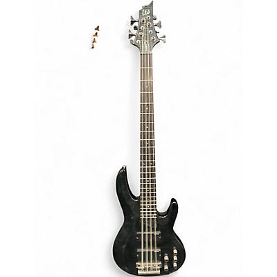Used ESP LTD B208FM 8 String Trans Black Electric Bass Guitar