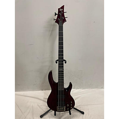 ESP Used ESP LTD B404 Cherry Electric Bass Guitar