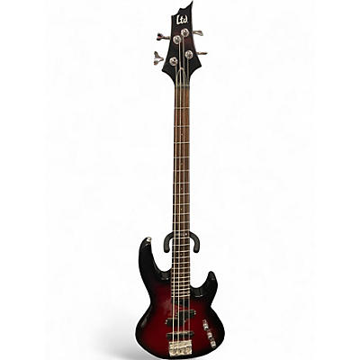 Used ESP LTD B50FM Crimson Red Burst Electric Bass Guitar
