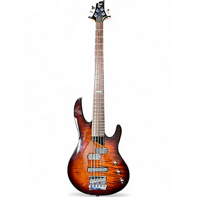 Used ESP LTD B55 5 String BURST Electric Bass Guitar