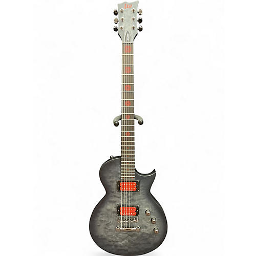 Used ESP LTD BB-600B SEE THRU BLACK Baritone Guitars SEE THRU BLACK