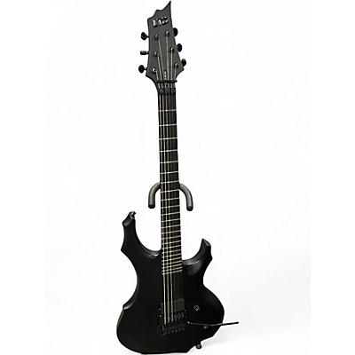 Used ESP LTD BLACK METAL F SERIES Black Solid Body Electric Guitar