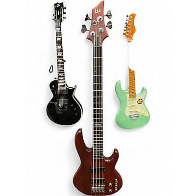 Used ESP LTD D4 DARK NATURAL Electric Bass Guitar