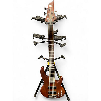 Used ESP LTD D5 5 String Walnut Electric Bass Guitar