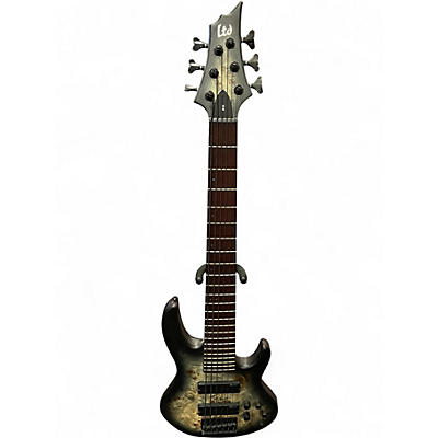 Used ESP LTD D6 6 String Black Electric Bass Guitar