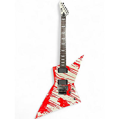 Used ESP LTD DJ600 Dan Jacobs Signature Snow White w/ Dripping Blood Solid Body Electric Guitar