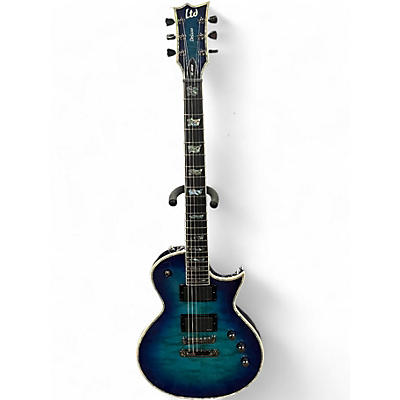 Used ESP LTD EC-1000 Blue Solid Body Electric Guitar