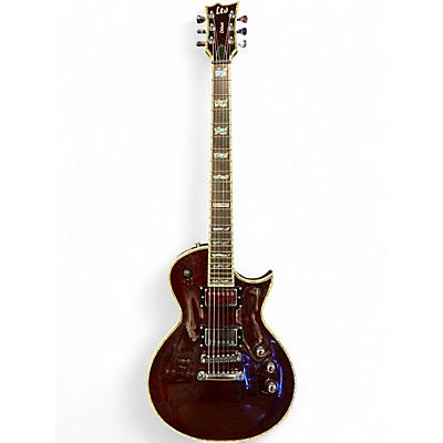 Used ESP LTD EC-1000 DLX Quilted Blood Red Solid Body Electric Guitar