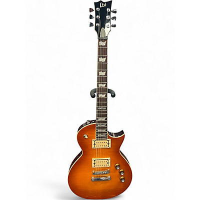 Used ESP LTD EC-401VF AMBER FLAME Solid Body Electric Guitar