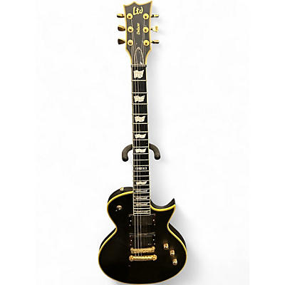 Used ESP LTD EC1000  BLACK AND GOLD Solid Body Electric Guitar