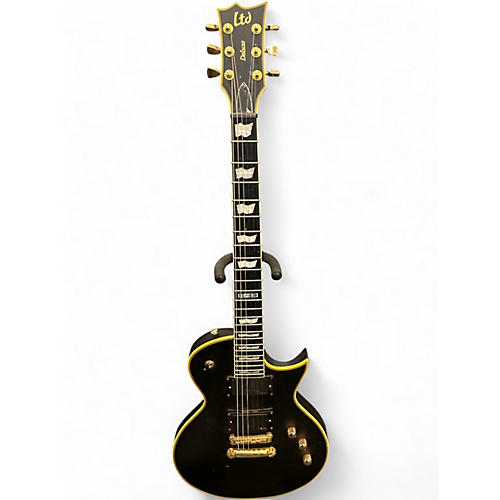 Used ESP LTD EC1000  BLACK AND GOLD Solid Body Electric Guitar BLACK AND GOLD