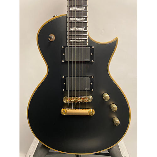 ESP Used ESP LTD EC1000 Black And Gold Solid Body Electric Guitar Black and Gold