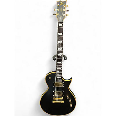 Used ESP LTD EC1000 Black and Gold Solid Body Electric Guitar