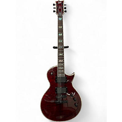 Used ESP LTD EC1000 Deluxe BLACK CHERRY Solid Body Electric Guitar