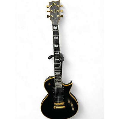 ESP Used ESP LTD EC1000 Deluxe Black And Gold Solid Body Electric Guitar