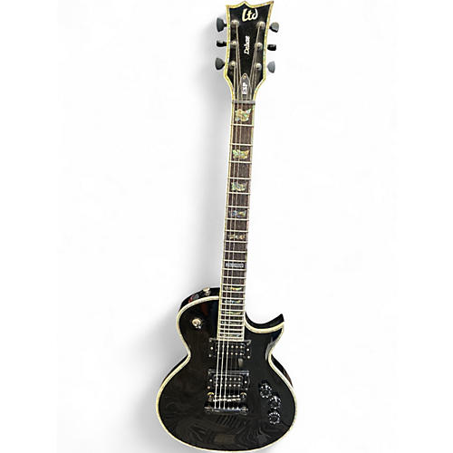 Used ESP LTD EC1000 Deluxe Black Solid Body Electric Guitar Black