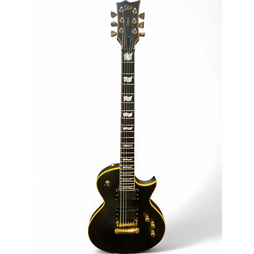 ESP Used ESP LTD EC1000 Deluxe Black and Gold Solid Body Electric Guitar Black and Gold