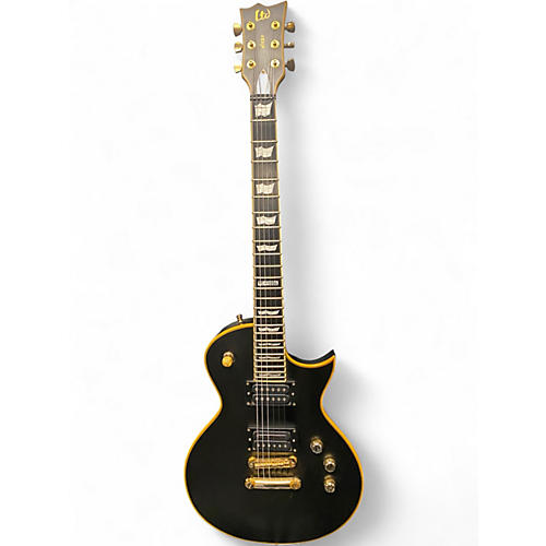 Used ESP LTD EC1000 Deluxe Black and Gold Solid Body Electric Guitar Black and Gold