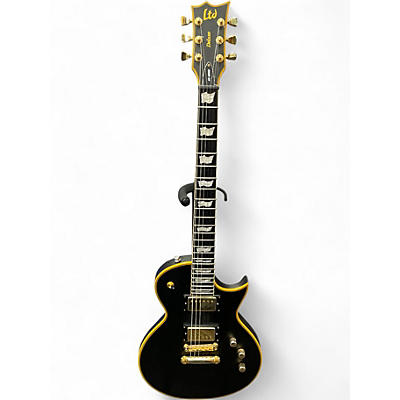 Used ESP LTD EC1000 Deluxe Black and Gold Solid Body Electric Guitar