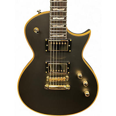 Used ESP LTD EC1000 Deluxe Black and Gold Solid Body Electric Guitar