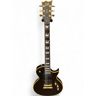 Used ESP LTD EC1000 Deluxe Black and Gold Solid Body Electric Guitar