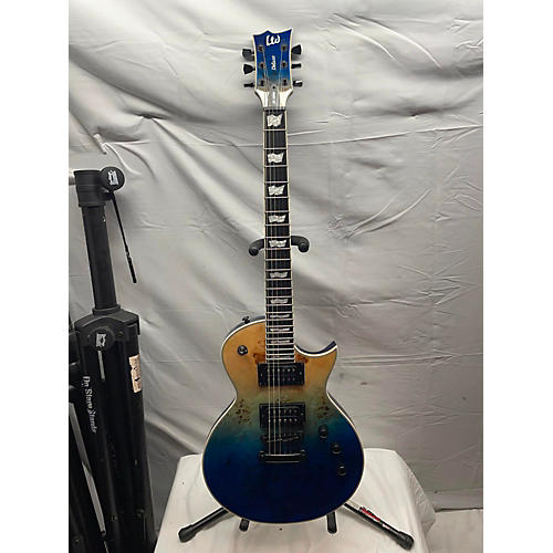 ESP Used ESP LTD EC1000 Deluxe Blue Natural Fade Solid Body Electric Guitar blue natural fade