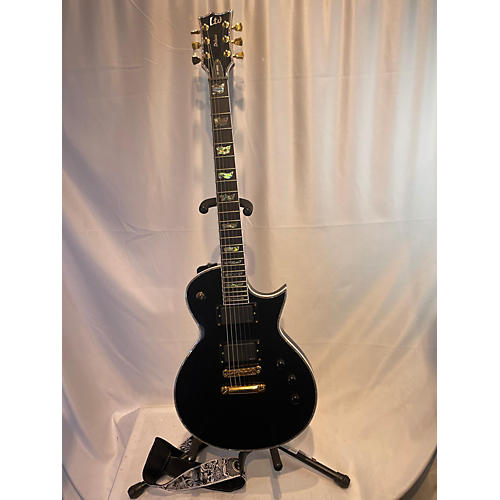 ESP Used ESP LTD EC1000 Deluxe GLASS BLACK Solid Body Electric Guitar GLASS BLACK