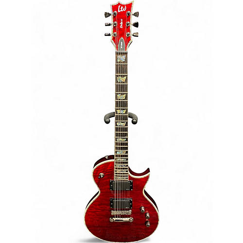 Used ESP LTD EC1000 Deluxe Metallic Red Solid Body Electric Guitar Metallic Red