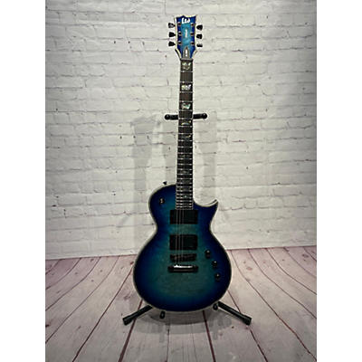 ESP Used ESP LTD EC1000 Deluxe Ocean Blue Burst Solid Body Electric Guitar