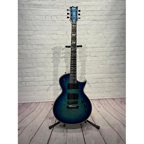 ESP Used ESP LTD EC1000 Deluxe Ocean Blue Burst Solid Body Electric Guitar Ocean Blue Burst