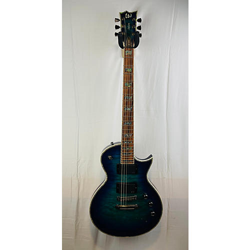 ESP Used ESP LTD EC1000 Deluxe Ocean Blue Burst Solid Body Electric Guitar Ocean Blue Burst