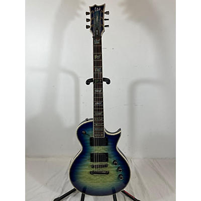 ESP Used ESP LTD EC1000 Deluxe Ocean Blue Burst Solid Body Electric Guitar