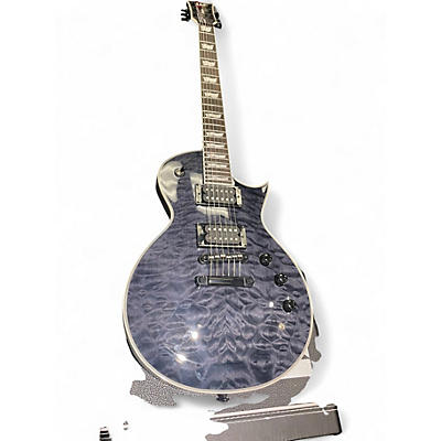 Used ESP LTD EC1000 Deluxe Piezo See Thru Black Solid Body Electric Guitar