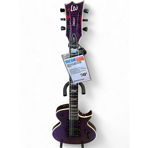 ESP Used ESP LTD EC1000 Deluxe Purple Solid Body Electric Guitar Purple