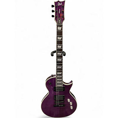 Used ESP LTD EC1000 Deluxe Purple Solid Body Electric Guitar
