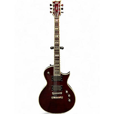 Used ESP LTD EC1000 Deluxe See-Thru Black Cherry Solid Body Electric Guitar