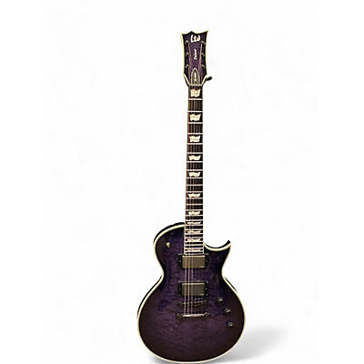 Used ESP LTD EC1000 Deluxe See Thru Purple Solid Body Electric Guitar