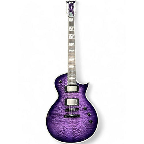 ESP Used ESP LTD EC1000 Deluxe TRANSPARENT PURPLE SUNBURST Solid Body Electric Guitar TRANSPARENT PURPLE SUNBURST