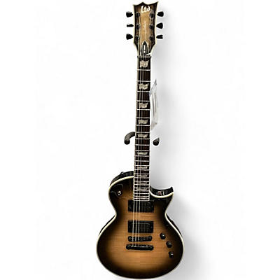 Used ESP LTD EC1000 Deluxe Trans Black Solid Body Electric Guitar