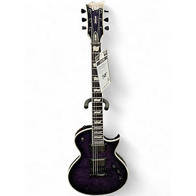 Used ESP LTD EC1000 Deluxe Trans Purple Solid Body Electric Guitar