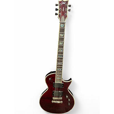 Used ESP LTD EC1000 Deluxe Trans Red Solid Body Electric Guitar