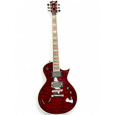 Used ESP LTD EC1000 Deluxe Trans Red Solid Body Electric Guitar