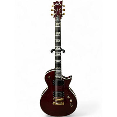 Used ESP LTD EC1000 Deluxe Trans Red Solid Body Electric Guitar