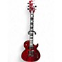 Used ESP LTD EC1000 Deluxe Transparent Red Solid Body Electric Guitar Transparent Red